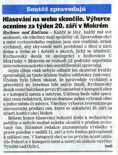 Rychnovský deník 14.9.2011