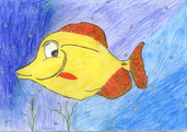 Zlatá rybka v křišťálovém moři