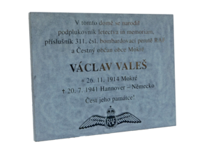 Pamětní deska Václav Valeš Mokré