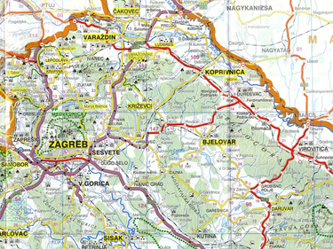 Mapa - Chorvatsko - Daruvar
