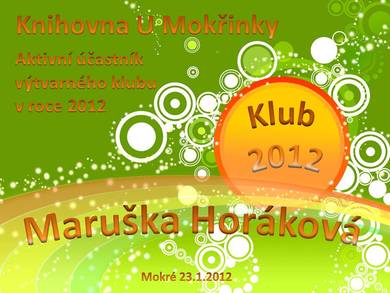 Diplom Maruška Horáková za rok 2012