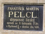 Pamětní deska F. M. Pelcla
